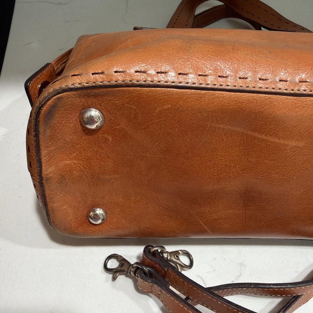 Fossil 1954 Sedona Brown Leather Satchel Handbag ZB9095 Vintage Top Handle - Picture 7 of 14